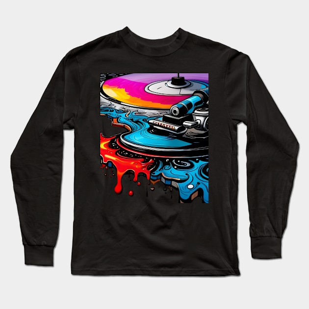 Colorful turntable Long Sleeve T-Shirt by mdr design